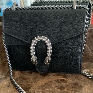 BLACK FRIDAY SALE!!! Black Handbag - Shoulder Bag - Crossbody- Chain Link Strap